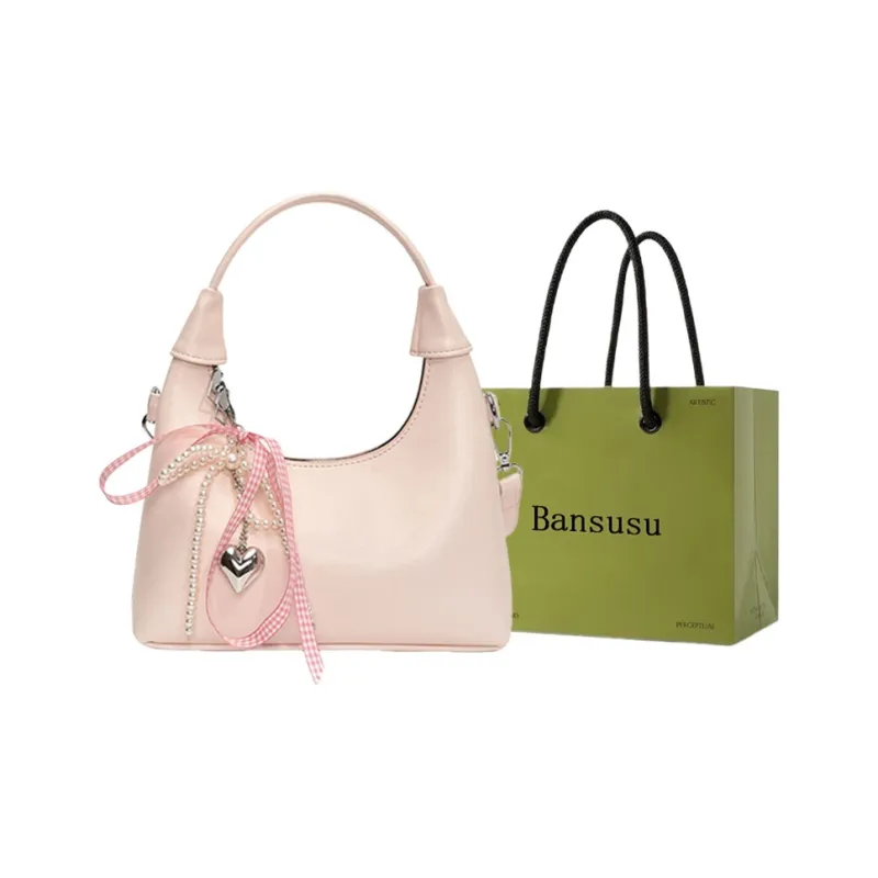 Bansusu PU Shoulder Bag Crossbody Bag Handbag Regular Women's White/Silver/Pink/Black-8