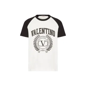Valentino Logo Printed Crewneck T Shirt
