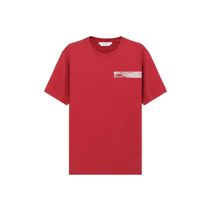 Zzegna T Shirts Men Red-0