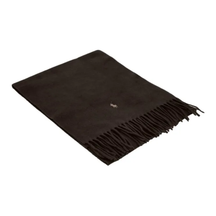 Polo Ralph Lauren Wool, Recycled Wool Knit Scarves Unisex Brown-2