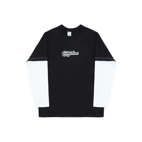 Phew Mock Two-Piece Long-Sleeved T-Shirt Unisex Black