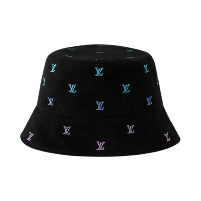LOUIS VUITTON Cotton Bucket Hats Men's Black-0