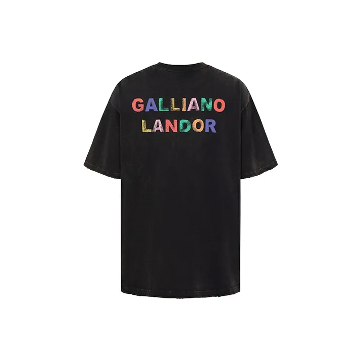 GALLIANO LANDOR SS22 T Shirt Men's Black-0