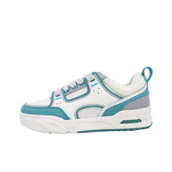 Anta Wear Resistant Slip Resistant Coverage Low Top Skateboard Shoes Women's White Green