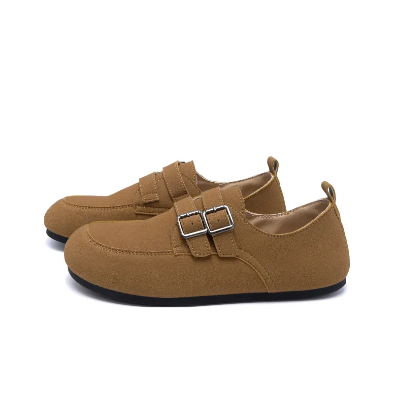 HUANQIU Women's Casual Shoes 0.5cm Women's Brown-1