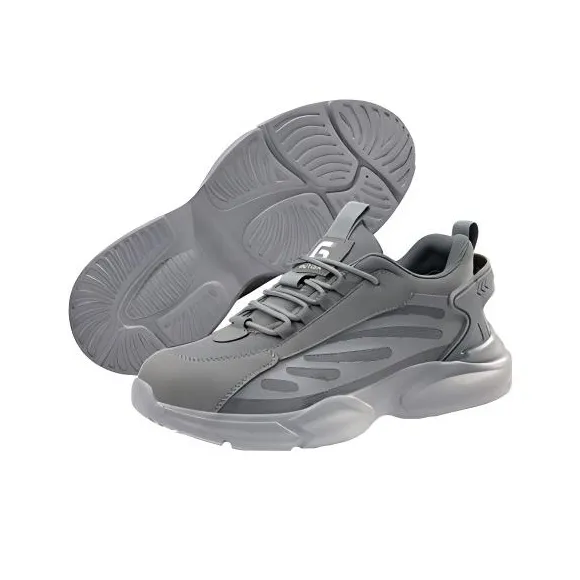 GUYISA Non slip, Wear resistant, Impact resistant Low Top Chunky Sneakers Men's Gray-3