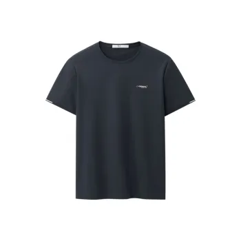 HLA T Shirts Men Navy Blue Pattern F1