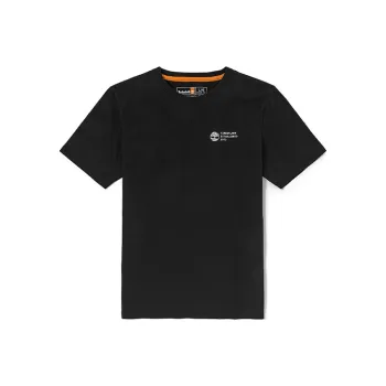 Timberland Drop Shoulder Sleeve T Shirt Men's Black American Vintage