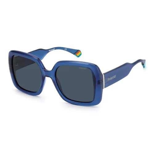 Polaroid Plastic Square Sunglasses Women's Blue