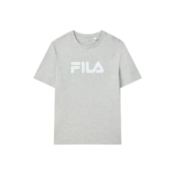 FILA Set in Sleeve T Shirt Unisex Light Heather Gray