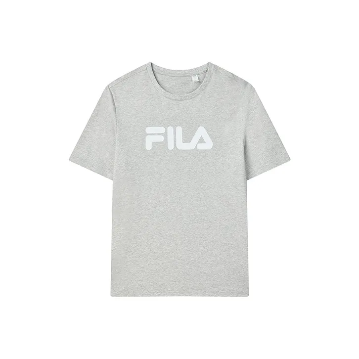 FILA Set in Sleeve T Shirt Unisex Light Heather Gray-0