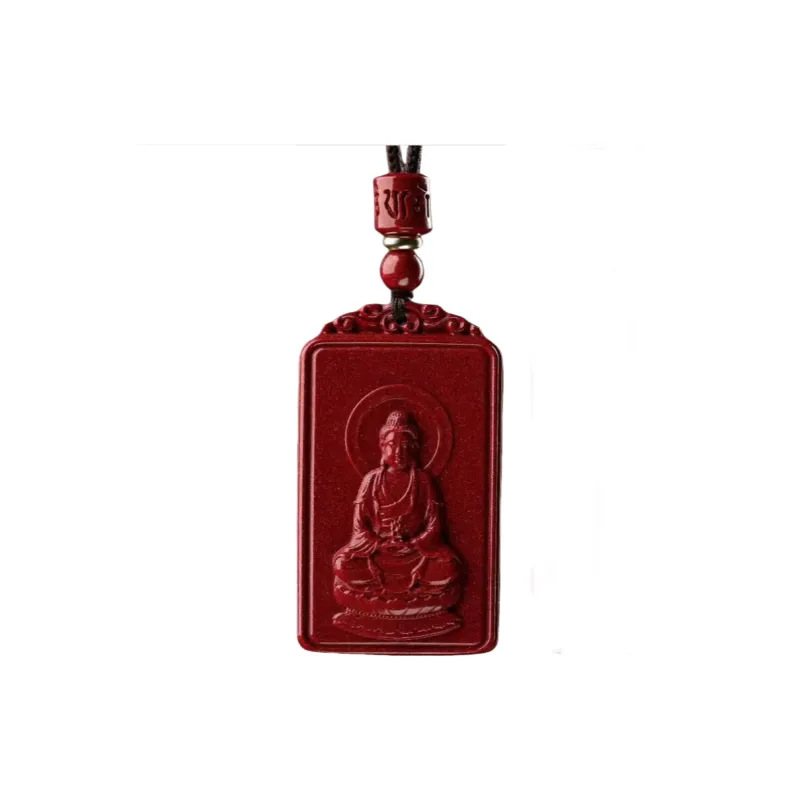 Jing Ruyu Cinnabar Necklaces Unisex-14