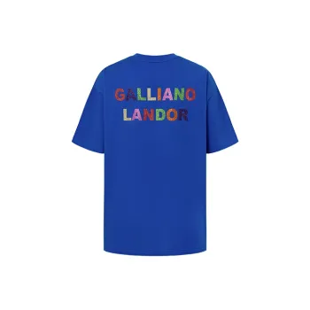 GALLIANO LANDOR SS22 T Shirt Unisex Klein Blue