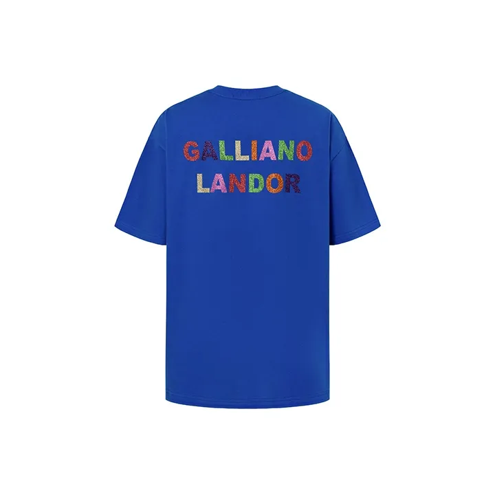 GALLIANO LANDOR SS22 T Shirt Unisex Klein Blue-0