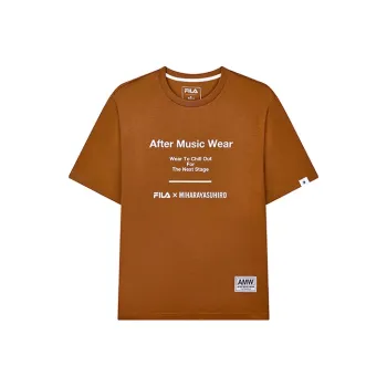 FILA MIHARA YASUHIRO Collaboration Collection T Shirt Men's Brown Yellow