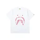 White (Peach Red Shark Print)