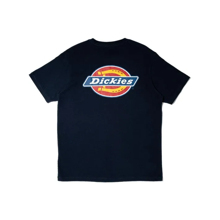 Dickies Crew Neck Fitted Straight Short Sleeved T Shirt Unisex Dark Marine Blue-0