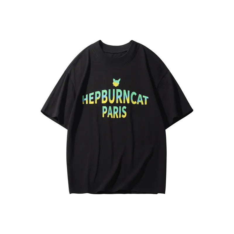Hepburn Cat T-Shirts Unisex-0