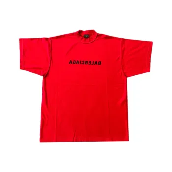 Balenciaga T Shirt, Loose Fit Unisex Red