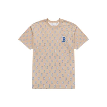 MLB Drop Shoulder Sleeve T Shirt Unisex Light Sandy Brown