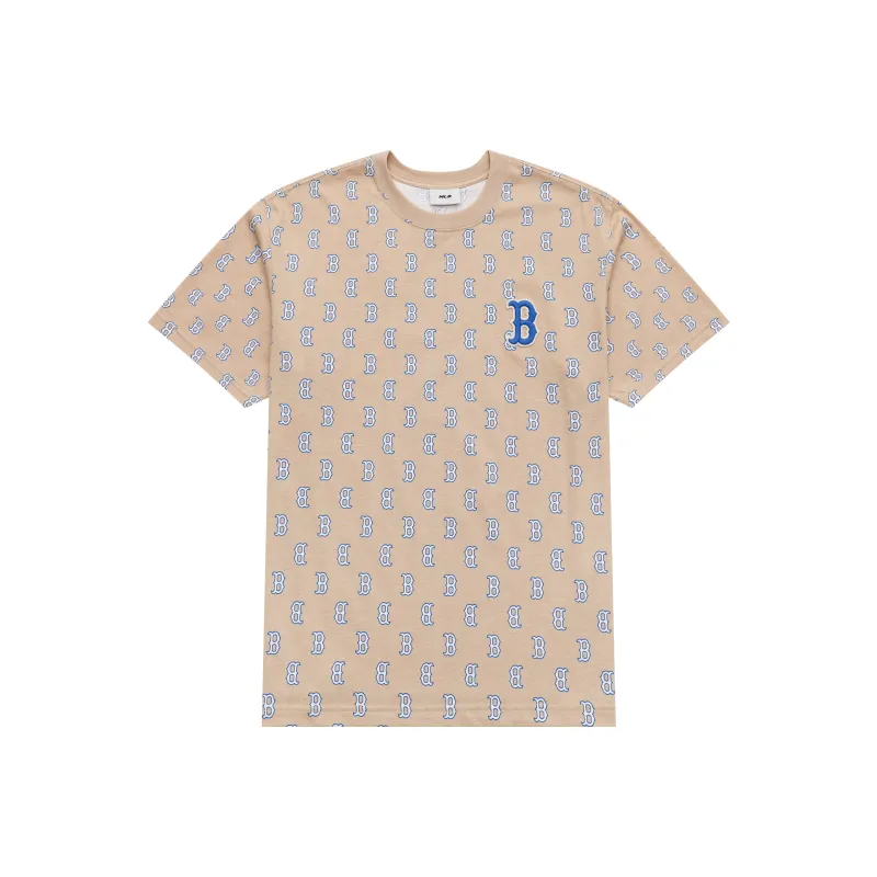 MLB Drop Shoulder Sleeve T-Shirt Unisex Light Sandy Brown-0