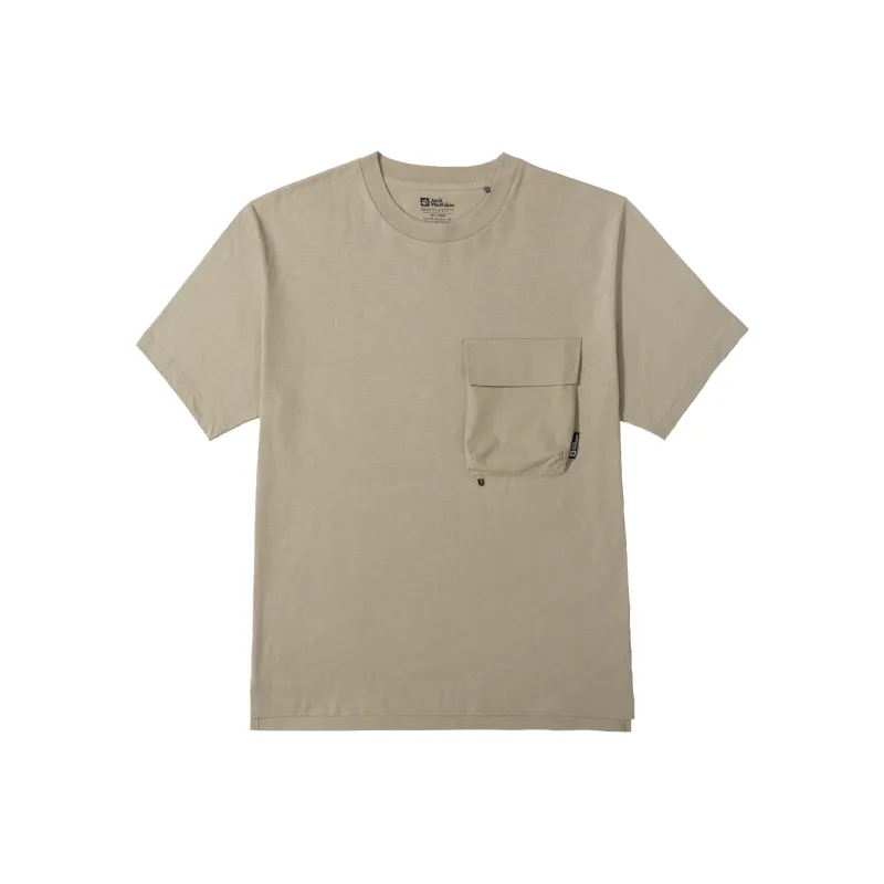 Jack Wolfskin Energetic Cool Series T Shirt Men's Sandy Dust Brown-0