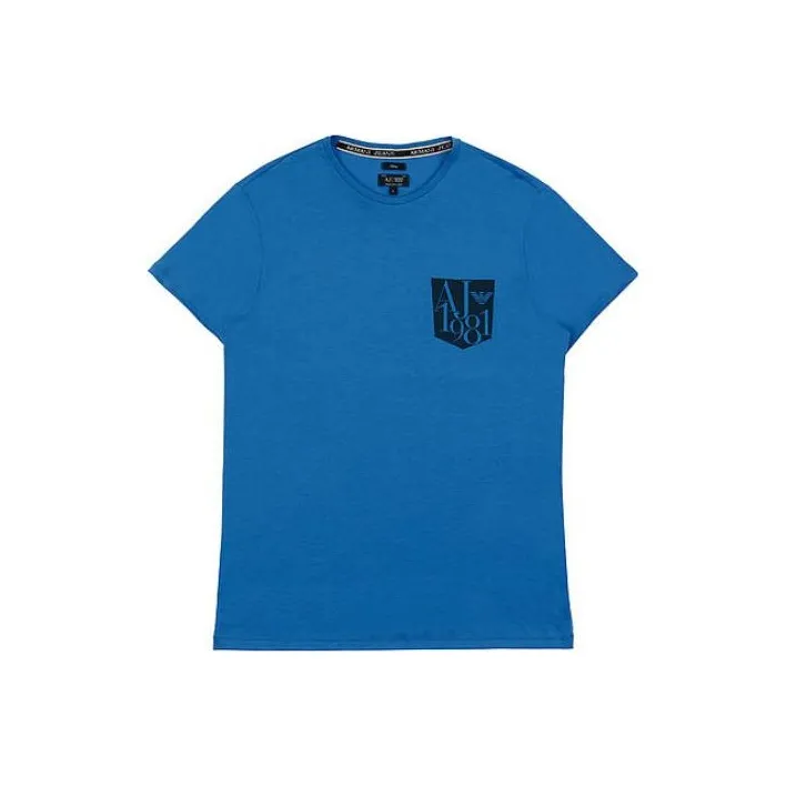ARMANI JEANS T Shirts Men Royal Blue-0