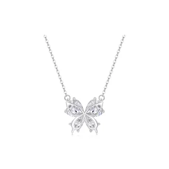 KADER Shimmering Butterfly Dance Series 925 Sterling Silver Necklaces Women's