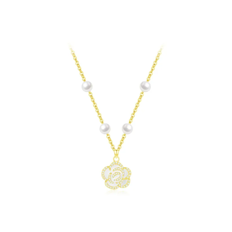PRETTY DIARY Zircon Alloy Necklaces Women's-0