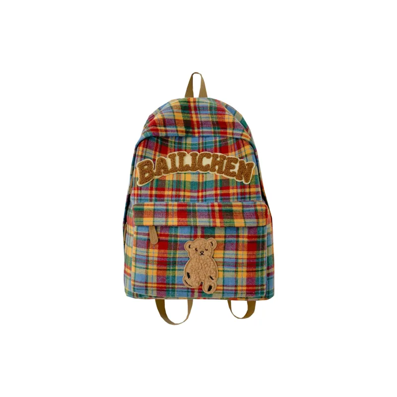 BUBM Woolen Backpack Women's Red/Blue/Coffee/Khaki/Beige Coffee-7
