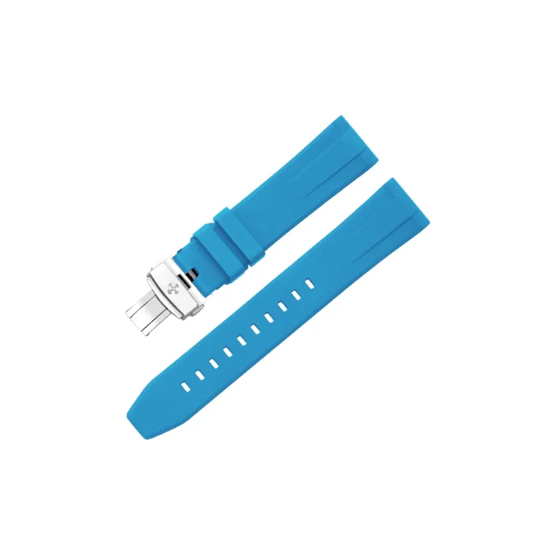 VAGENARI Flat Head One Size 18 19 20 21 22 23 24mm Extended Length, Compatibility Watch Band Fluoroelastomer Material-21