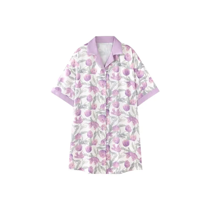 O'MESIK Nightgown Women's Purple-0