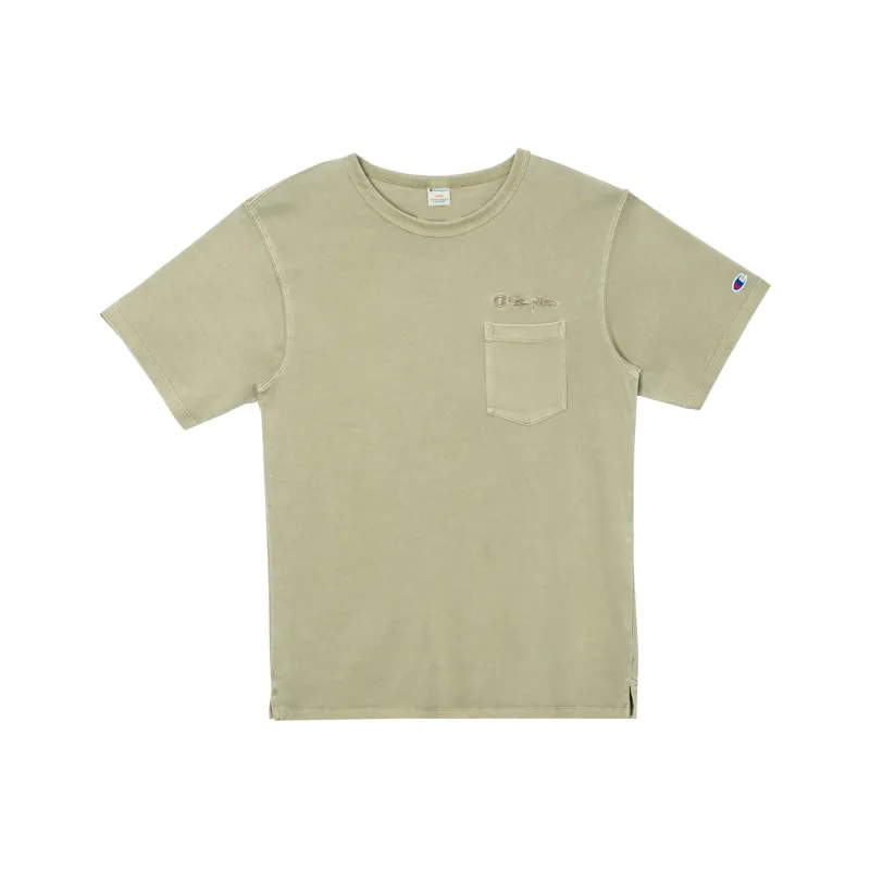 Champion Crew Neck Fitted Straight Short-Sleeved T-Shirt Japan Version Unisex Khaki-0