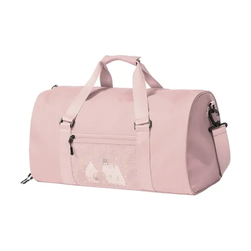 Moomin Polyester Fitness Travel Bag Unisex Pink/Black