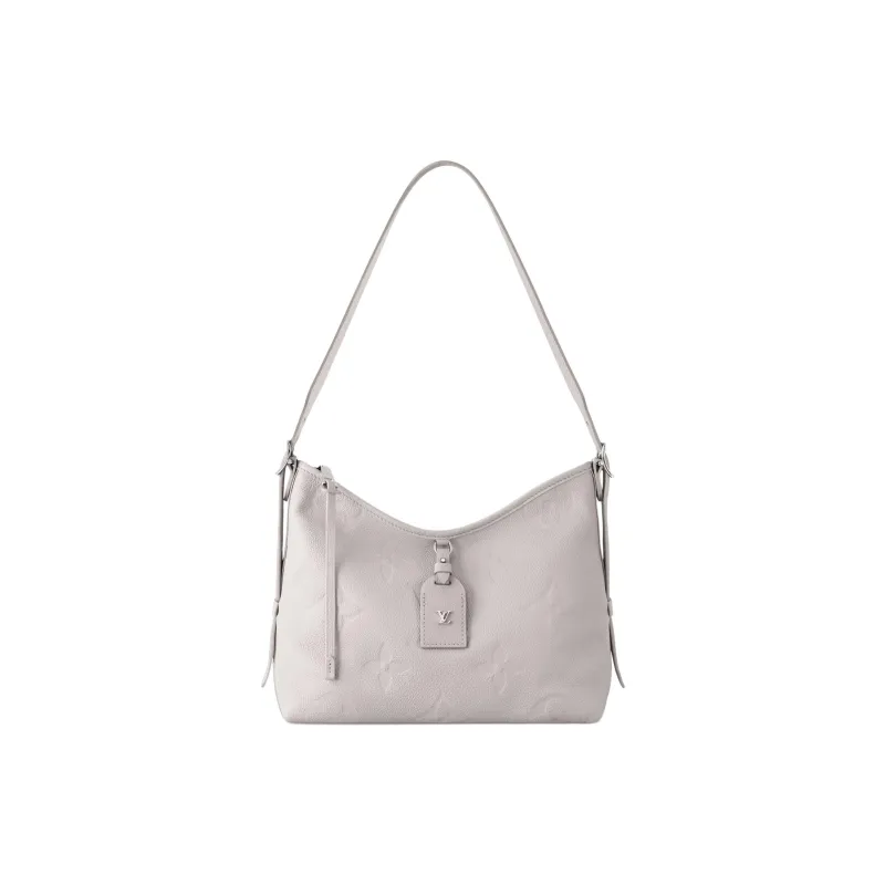 LOUIS VUITTON Carryall Cow Leather Shoulder Bag Small Size Women's Mist Gray-0