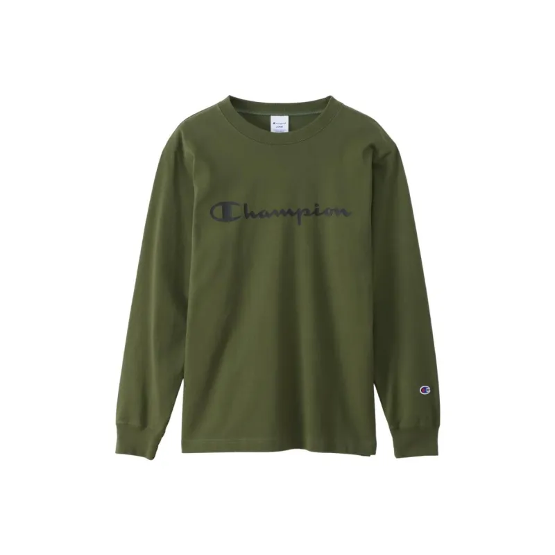 Champion Straight Long Sleeved T Shirt Japan Version Unisex-9