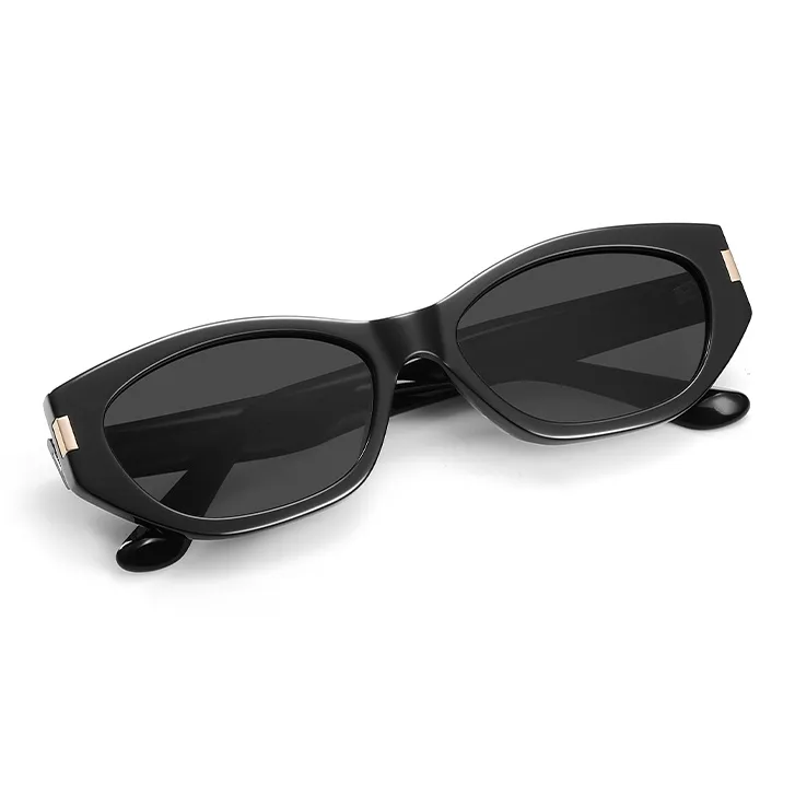 Morakot Plate Frame TR/Memory Plastic Cat Eye Sunglasses Unisex-5
