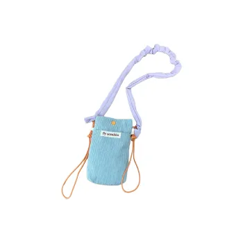 Boniu PU Storage Bag Shoulder Bag Regular Unisex Light Blue Gray