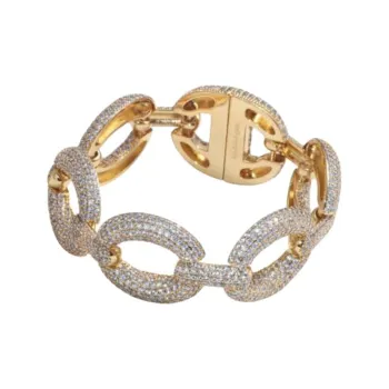Self portrait Pavé Chain link Bracelet