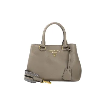 PRADA Calfskin One Shoulder Handbags Women's Taupe