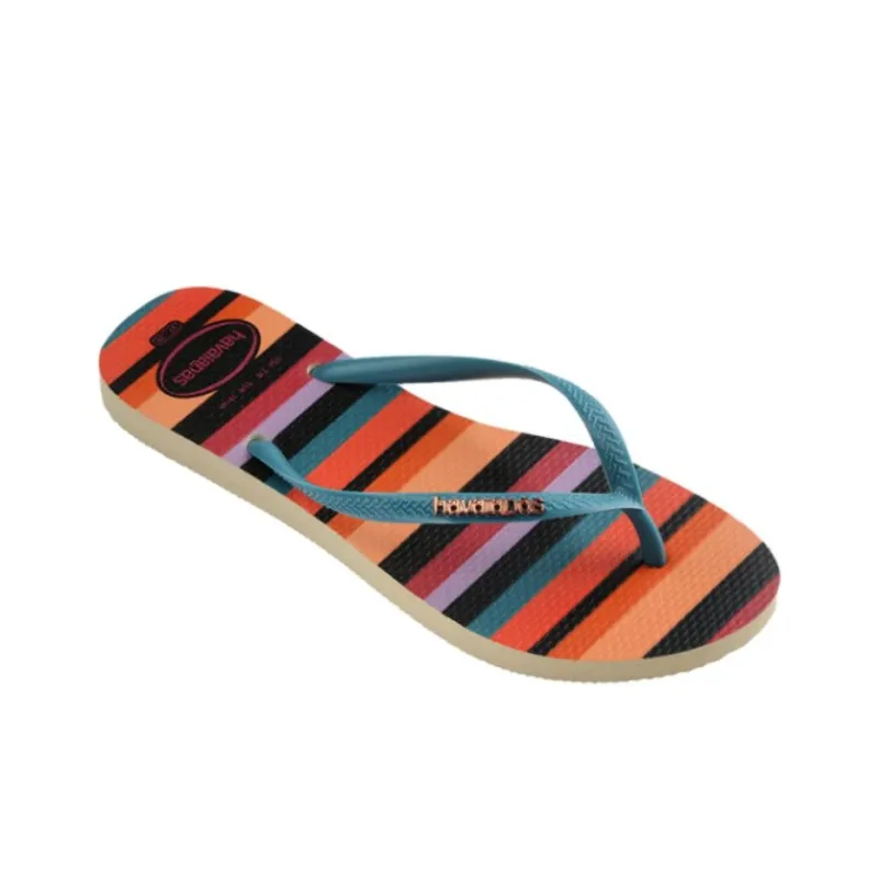 Havaianas Rubber Sole Flip Flops Women's Blue & Black-3