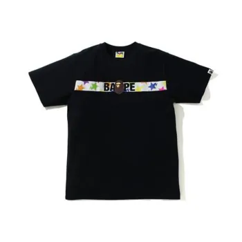 A BATHING APE Sta Pattern Tape Ape Head Tee