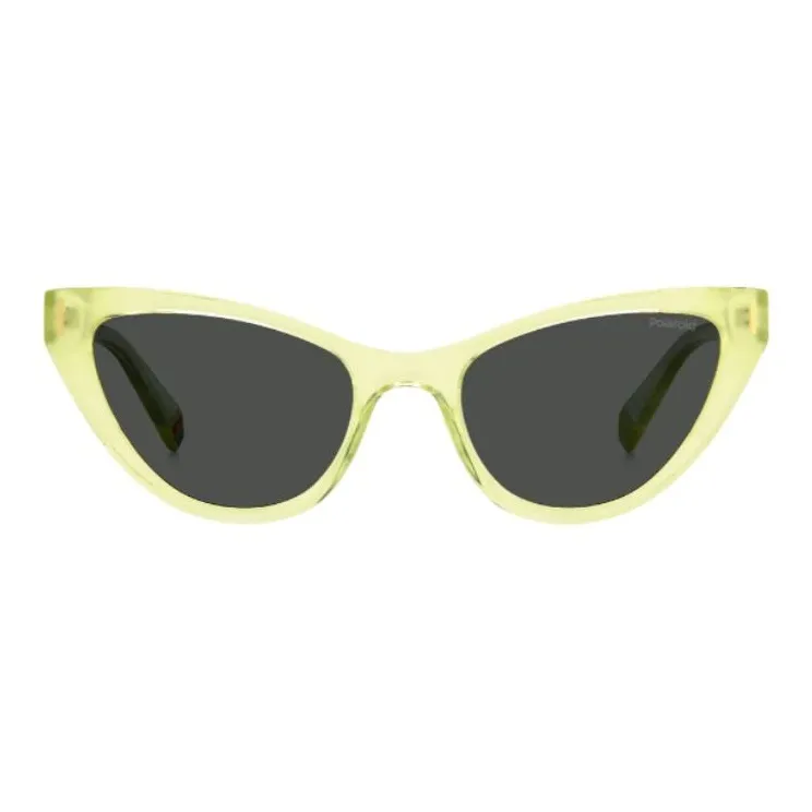 Polaroid Plastic Cat Eye Sunglasses Women's Yellow-1