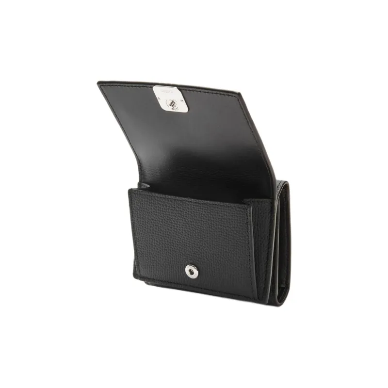 LOEWE Anagram Calfskin Wallet Unisex Black-1