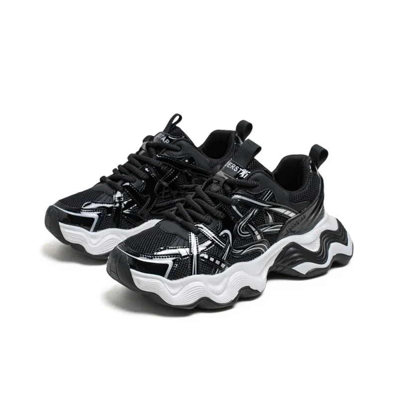 AMICNIEGD Breathable, Wear Resistant Coverage Low Top Chunky Sneakers Men's-5
