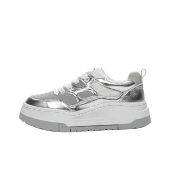 Ruomini Small White Shoes Anti Slip And Wear Resistant Height Increasing Low Top Skateboard Shoes Women's
