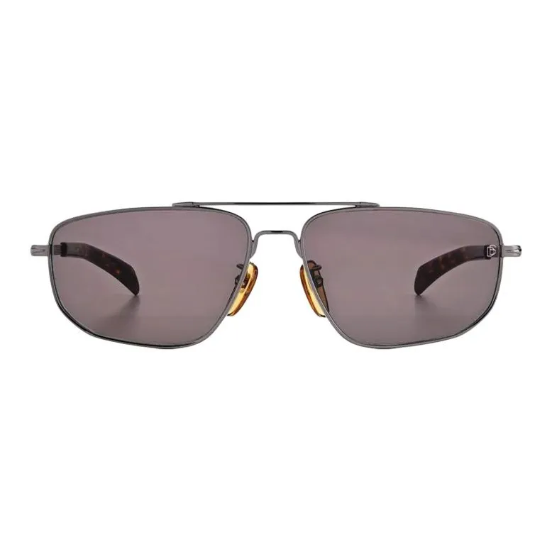 David Beckham Acetate Metal Irregular Shape Sunglasses Men's Black-1