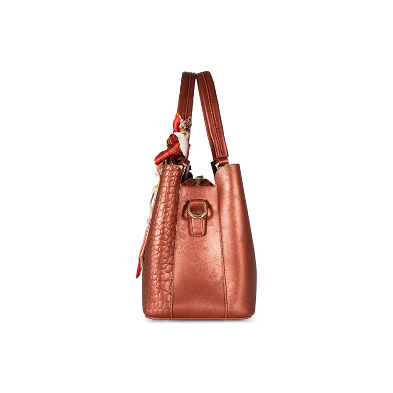 Vigno Synthetic Leather Handbag, One Shoulder, Crossbody Bag Women's Red-2