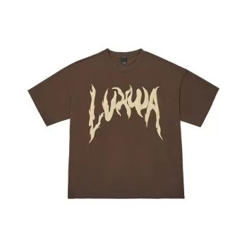 LVXWA SS22 Crew Neck Loose Fit Straight Short Sleeved T Shirt Unisex Brown