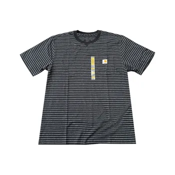Carhartt T Shirts Men Black Stripes